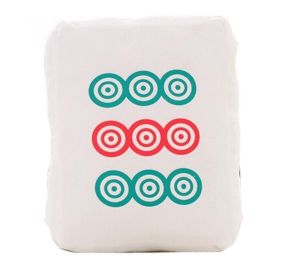 Cute Mahjong Small Plush Stuffed Toy Sofa Bed Decorative Throw Pillow Cushion; 9 Circle