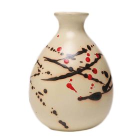 500ml Beige Ceramic Wine Jar Hand Painted Wine Bottle Vintage Chinese Style Wine Flask Flagon