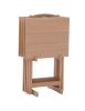 Glencoe TV Tray Table Set;  Gray Acacia Finish