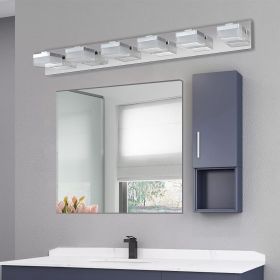 Modern 6-Light Chrome LED Vanity Mirror Light Fixture For Bathrooms And Makeup Tables