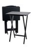 Black 5-Piece Folding TV Tray Table Set;  19 x 15 x 26 Inch