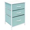 Nightstand Storage Organizer with 3 Drawers - Kids Girls, Boys Bedroom Furniture Storage Chest for Clothes, Closet Organization - Steel Frame, Wood To