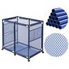 swimming pool ,Rolling Poolside Mesh Container for Toys ‚Äì Waterproof, UV Resistant Outdoor Organizer Box with Bonus Mesh Bag Pool Storage Bin/Blue