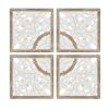 Arwen Two-tone Medallion Carved Wood 4-piece Wall Decor Set