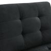 U shape Modular Sectional Sofa; DIY Combination; includes Four Single Chair and Two Corner; Black Velvet