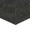 Textures Crosshatch Polyester and Rubber Backed Doormat, 3' x 5', Onyx