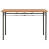 7 Piece Dining Set MDF and Steel Brown