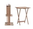 Glencoe TV Tray Table Set;  Gray Acacia Finish