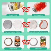 50 Count, 86mm Wide Mouth Canning Lids, Mason Canning Jar Lids Fits for Ball