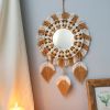1pc, Bohemian Hand-Woven Dream Catcher with Mirror - Wall Art, Home Decor, Birthday Gift, Festival Decor