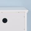 Living Room Wooden White TV Cabinet with 2 Drawers