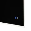 20" W x 28" H Modern Wall Mounted LED Backlit Anti-Fog Rectangular Bathroom Mirror with Temperature Adjustable and Memory Function Touch Switch