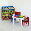 Children Wood and Plastic Toy Storage Racks with 12 Bins, Multi-Color
