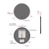 œÜ32" Modern LED Backlit Bathroom Mirror, Diffused Soft Light, Defogging Function, CRI>90, Adjustable Light Brightness & Temperature 3000K, 4500K, 600