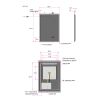 20" W x 28" H Modern Wall Mounted LED Backlit Anti-Fog Rectangular Bathroom Mirror with Temperature Adjustable and Memory Function Touch Switch
