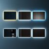 36" W x 24" H Modern Wall Mounted LED Backlit Anti-Fog Rounded Rectangular Bathroom Mirror with Temperature Adjustable and Memory Function Touch Switc