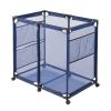 swimming pool ,Rolling Poolside Mesh Container for Toys ‚Äì Waterproof, UV Resistant Outdoor Organizer Box with Bonus Mesh Bag Pool Storage Bin/Blue