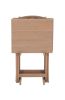 Glencoe TV Tray Table Set;  Gray Acacia Finish