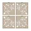 Arwen Two-tone Medallion Carved Wood 4-piece Wall Decor Set