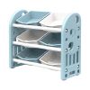 Kids Toy Storage Organizer with 6 Bins, Multi-functional Nursery Organizer Kids Furniture Set Toy Storage Cabinet Unit with HDPE Shelf and Bins for Pl