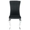 Black Upholstered Side Chairs (Set of 4)