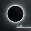 œÜ32" Modern LED Backlit Bathroom Mirror, Diffused Soft Light, Defogging Function, CRI>90, Adjustable Light Brightness & Temperature 3000K, 4500K, 600