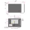 36" W x 24" H Modern Wall Mounted LED Backlit Anti-Fog Rounded Rectangular Bathroom Mirror with Temperature Adjustable and Memory Function Touch Switc