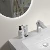 œÜ32" Modern LED Backlit Bathroom Mirror, Diffused Soft Light, Defogging Function, CRI>90, Adjustable Light Brightness & Temperature 3000K, 4500K, 600
