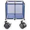 swimming pool ,Rolling Poolside Mesh Container for Toys ‚Äì Waterproof, UV Resistant Outdoor Organizer Box with Bonus Mesh Bag Pool Storage Bin/Blue