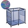 swimming pool ,Rolling Poolside Mesh Container for Toys ‚Äì Waterproof, UV Resistant Outdoor Organizer Box with Bonus Mesh Bag Pool Storage Bin/Blue