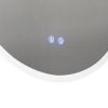 œÜ32" Modern LED Backlit Bathroom Mirror, Diffused Soft Light, Defogging Function, CRI>90, Adjustable Light Brightness & Temperature 3000K, 4500K, 600