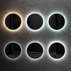 œÜ32" Modern LED Backlit Bathroom Mirror, Diffused Soft Light, Defogging Function, CRI>90, Adjustable Light Brightness & Temperature 3000K, 4500K, 600