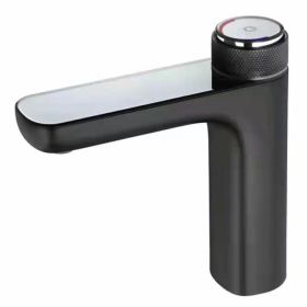 Intelligent Constant Temperature Digital Display Button Hot And Cold Valve LED Emitting (Color: Black)