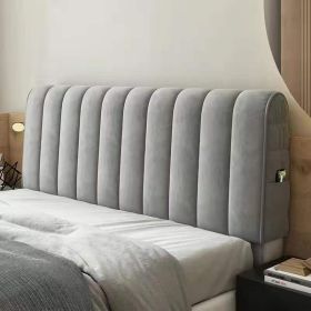Thickened Universal Soft Cover Bed Back Dust-proof Full Cover Curved Head Protection Cover (Option: Grey-150cm)