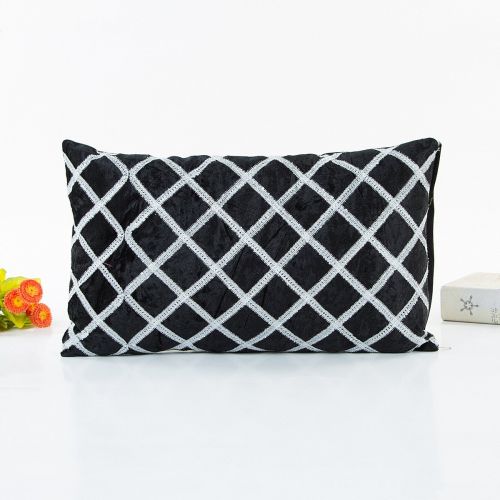 Pastoral Fashion Personality Simple Trend Stripe Wild Ribbon Embroidered Pillowcase