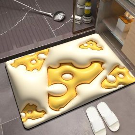 Ins Soft Diatom Mud Expanded Florets 3D Visual Non-slip Foot Mat (Option: LTH006-40x60cm Plush point)