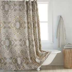 Shower Curtain Polyester Thickened Waterproof Partition Wet And Dry Separation (Option: Tinaro shower curtain-240X200CM 12holes)