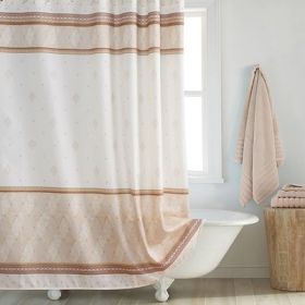 Shower Curtain Polyester Thickened Waterproof Partition Wet And Dry Separation (Option: Prague shower curtain-100x183CM 6holes)