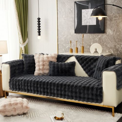 Warm Sofa Bubble Plush Pillowcase Pillow