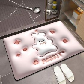 Ins Soft Diatom Mud Expanded Florets 3D Visual Non-slip Foot Mat (Option: LTH008-60x90cm Plush point)