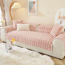 Warm Sofa Bubble Plush Pillowcase Pillow (Option: Pink-30x50cm pillowcase)