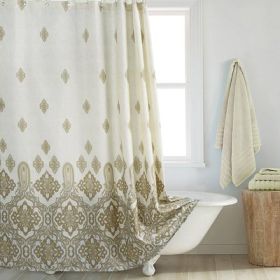 Shower Curtain Polyester Thickened Waterproof Partition Wet And Dry Separation (Option: Harston shower curtain-220X200CM 12holes)