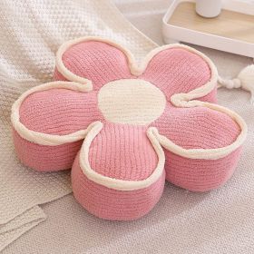 Futon Cushion Flower Tatami Thick Cushion (Option: pink-50x15cm)