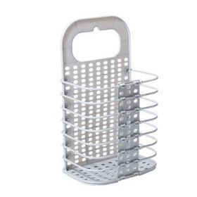 Foldable Laudry Baskets with Handle for Wall Hanging Laundry Hampers Storage Bins (Color: Grey, size: small)
