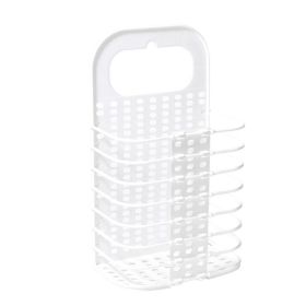 Foldable Laudry Baskets with Handle for Wall Hanging Laundry Hampers Storage Bins (Color: White, size: small)