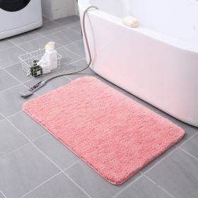 Thickened Plush Entrance Carpet Absorbent Non-slip Soft Kitchen Bathroom Bedroom Living Room Simple Floor Door Mat Home Decor (Color: PINK, size: 50x80CM(1.8cm thick))