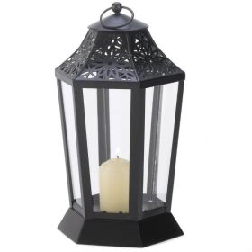 Contemporary Promenade Ornate Yet Elegant Birdcage Candle Lantern (Color: Back, size: 9.5 In)