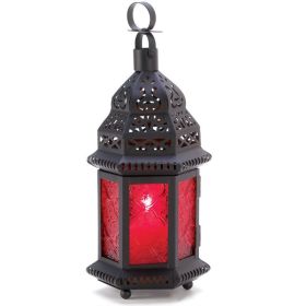 Contemporary Promenade Ornate Yet Elegant Birdcage Candle Lantern (Color: Red, size: 10 In)