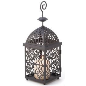 Contemporary Promenade Ornate Yet Elegant Birdcage Candle Lantern (Color: Back, size: 14 In)