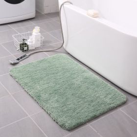 Thickened Plush Entrance Carpet Absorbent Non-slip Soft Kitchen Bathroom Bedroom Living Room Simple Floor Door Mat Home Decor (Color: Grass green, size: )